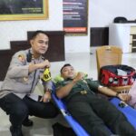 Hari Bhayangkara Ke-78, Polres Lampung Utara Gelar Bhakti Kesehatan Donor Darah