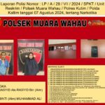 Polsek Muara Wahai Polres Kutai Timur Berhasil Tangkap Seorang Terduga Laki-Laki Dengan Kepemilikan Narkotika dan Senjata Api Beserta Amunisi