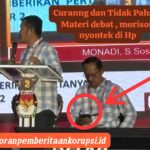 Curang dan Tidak Paham Materi Debat! Morison Nyontek di Hp