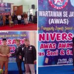 Semarak HUT Aliansi Wartawan Se-Jawa Timur Pentas Seni Budaya, Awas Award, dan Santunan 60 Yatim Piatu dan Dhuafa