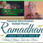 Kepala SMAN 1 Kecamatan Abung Tinggi H.Triyanto., S.Ag.,M.M Mengucapkan, Selamat Menunaikan Ibadah Puasa Ramadhan 1446 H