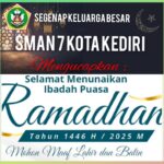Kepala Sekolah SMAN 7 Kota Kediri Drs Lukijan Mengucapkan Selamat Menjalankan Ibadah Puasa Ramadhan 1446 Hijriah bagi umat Islam di Indonesia