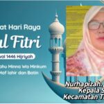 Kepala SMAN 1 Kecamatan Tanjung Raja Nurhapizah.,S.Ag.,M.Pd Mengucapkan, Selamat Hari Raya Idul Fitri 1446 H