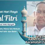 Kepala Desa Priangan Baru Kecamatan Tanjung Raja Very Begsu Mengucapkan, Selamat Hari Raya Idul Fitri 1446 H