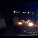 Polsek Perdagangan Bersama Tim Kepolisian Melakukan Kegiatan Patroli Blue Light