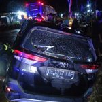 Kecelakaan di Jalinsum Way Kanan, Mobil Dinas Tabrakan dengan Bus, Kabag Tapem Alami Luka-Luka