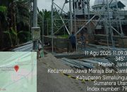 Pembangunan Tower Telkomsel Anggota Pekerja Diduga Tidak Memakai Alat Pelindung Diri (APD)
