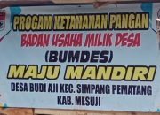 Desa Budi Aji Kecamatan Simpang Pematang Kabupaten Mesuji Lampung Laksanakan Kegiatan Bumdes