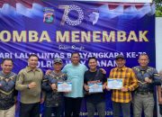 Sambut Hari Lalulintas Bhayangkara ke 70, Kapolres dan Personel Gelar Lomba Menembak di Lapangan Tembak Polres Way Kanan