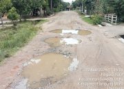 Delapan Tahun Jalan Desa Negara Batin Satu Rusak Parah, Warga Lampung Utara Pertanyakan Penggunaan Dana Desa