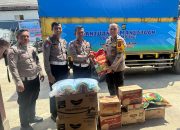 Truk Bantuan Polda Lampung Tiba di Polda Sumbar, Bantuan Segera Disalurkan ke Lokasi Bencana