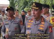 Kapolda Aceh Dampingi Kapolri Tinjau Lokasi Pengungsian Korban Banjir di Wilayah Hukum Polres Aceh Tamiang