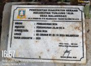 Dana Desa Tembus Rp1 Miliar, Pembangunan Desa Malanggah Justru Retak dan Tanpa Prasasti, Rabat Beton Pecah, Drainase Disorot, Kepala Desa Bungkam