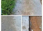 Diduga Dikerjakan Asal-asalan, Jalan Rabat Beton Dana Desa Tanah Abang Sudah Rusak Meski Belum Serah Terima