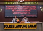 Kapolres Lampung Barat Hadiri Peresmian 510 SPPG Polri dan Groundbreaking 107 SPPG Secara Virtual