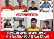 Delapan Tahanan Polres Way Kanan Kabur, Polda Lampung Lakukan Pengejaran Besar-Besaran