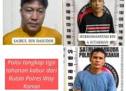 Tiga dari Delapan Tahanan Kabur Berhasil Dibekuk, Polres Way Kanan Sisir Hutan dan Permukiman