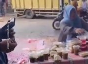 Tegang Jelang Berbuka! Pedagang Takjil Ngamuk Saat Ditertibkan, Dagangan Dibuang di Depan Petugas