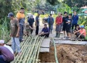 Jembatan Putus, Negara Lambat? Warga Ogan Ilir Terpaksa Bangun Sendiri Jembatan Bambu Demi Bertahan Hidup!