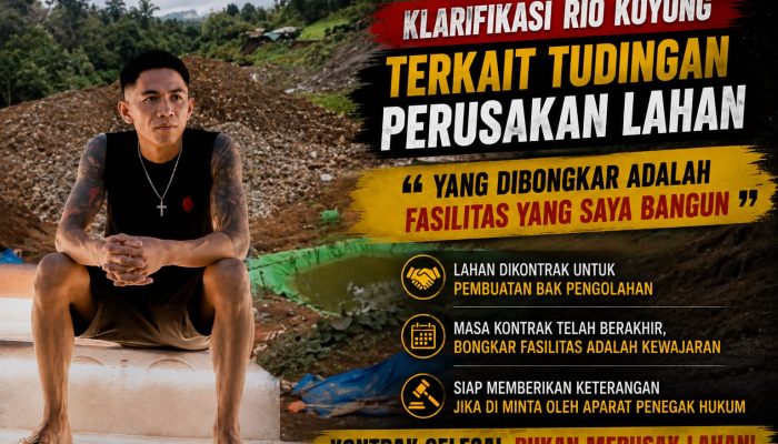 Rio Koyong Beri Klarifikasi Terkait Tudingan Pengrusakan Lahan: “Yang Dibongkar Adalah Fasilitas yang Saya Bangun”