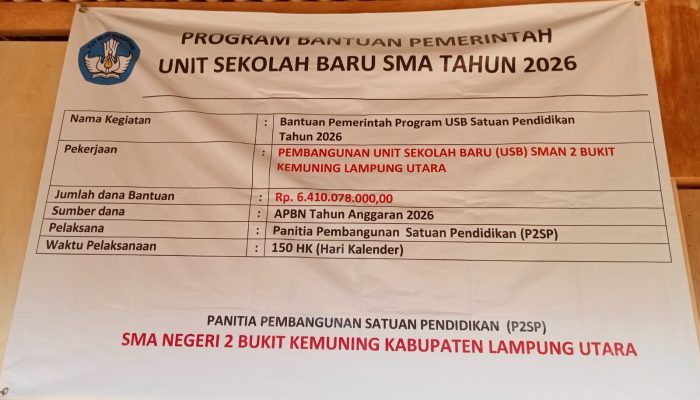 Pembangunan Gedung SMAN 2 Bukit Kemuning Disorot, Diduga Tak Sesuai Spesifikasi