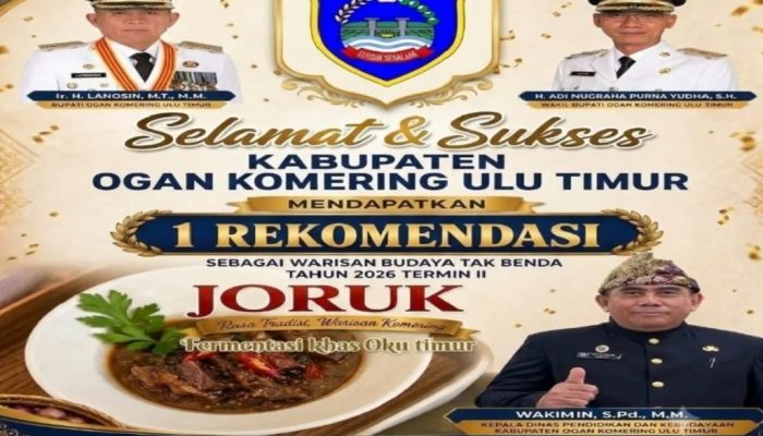 Sambal Joruk Khas Suku Komering Direkomendasikan sebagai Warisan Budaya Tak Benda 2026