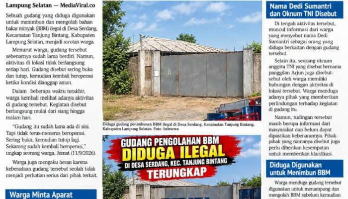 Diduga Gudang Penimbunan BBM di Tanjung Bintang Dibekingi Oknum