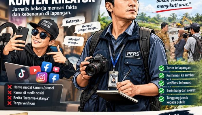 Wartawan Bukan Konten Kreator, Jurnalis Bekerja Mencari Fakta dan Kebenaran di Lapangan
